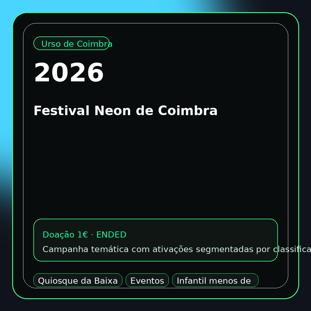 Festival Neon de Coimbra 2026